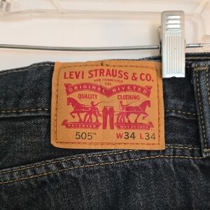 Levi's 505 Blue Straight Jeans Classic Style